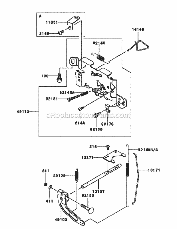 Kawasaki Fh721v-Bs24 Control Equipment Diagram and Parts List for M54-KW 53AI8CT4050 Cub Cadet Sprayer